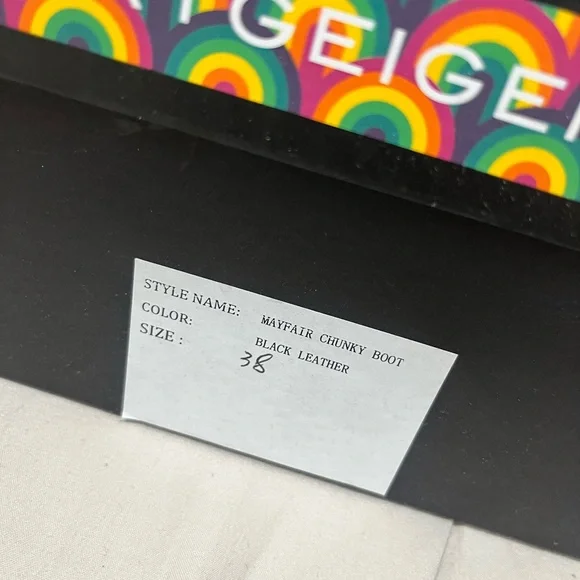 Kurt Geiger MayFair Chunky Boot Black Leather - Picture 10 of 11